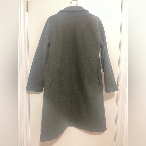 Zara Felt Texture Coat (Green) - Sz Medium - Picture 3 of 6